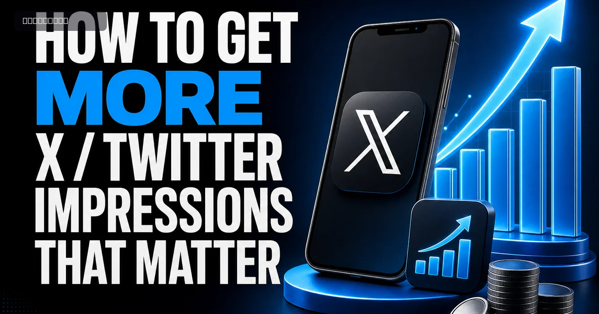 How to Get More X / Twitter Impressions That Matter How to Get More X / Twitter Impressions That Matter