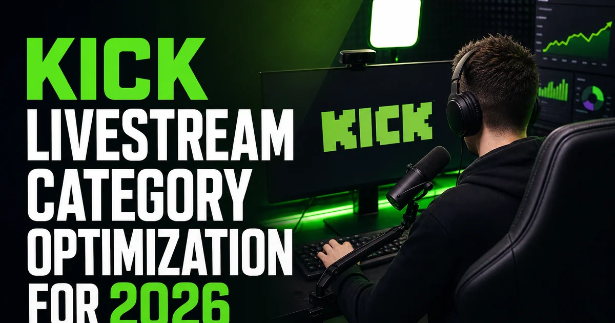 Kick Livestream Category Optimization for 2026: Choose Wisely Kick Livestream Category Optimization for 2026: Choose Wisely