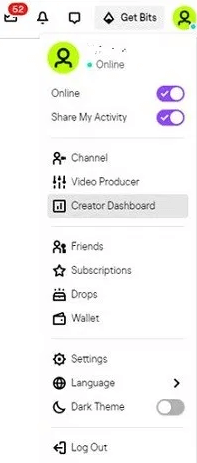 Twitch Desktop Sidebar