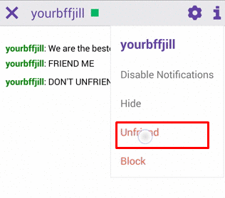 twitch unfriend option