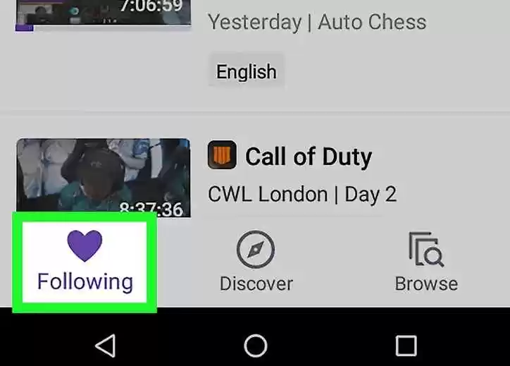 twitch unfollow on mobile - step-1