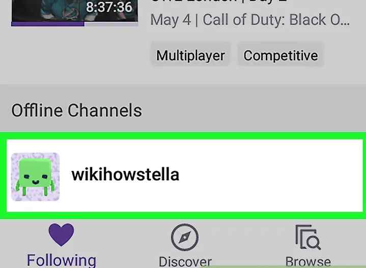 twitch unfollow on mobile - step-2