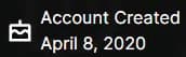 account creation date