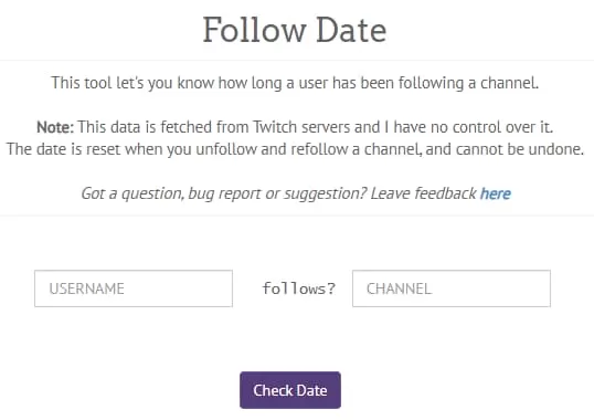 check follow date twitch
