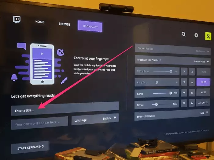 Can I stream directly from Xbox to twitch?