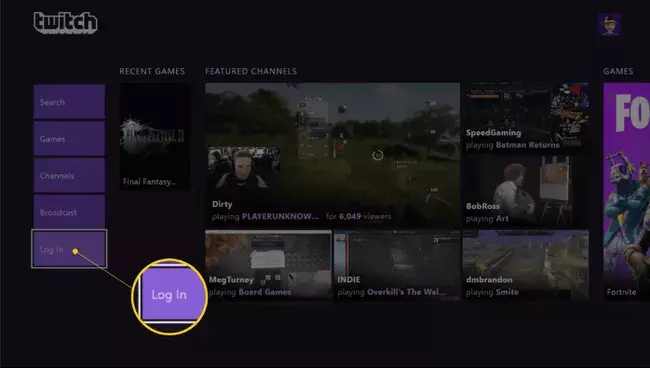 Click LOGIN button to get connected XBOX with twitch account
