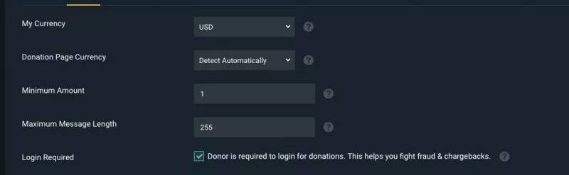 Require login to donate