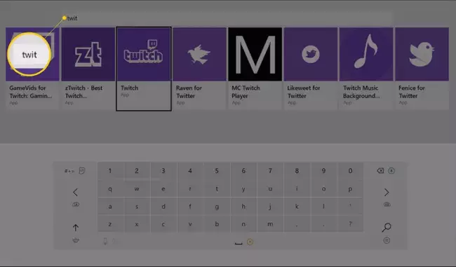 Select Twitch App to install in your XBOX