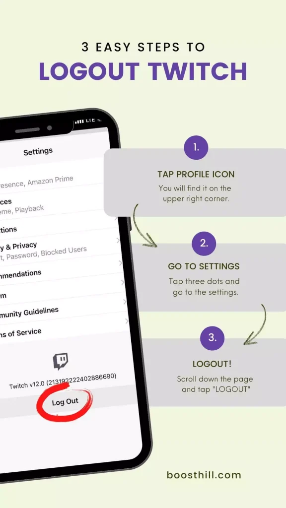 logout twitch on mobile