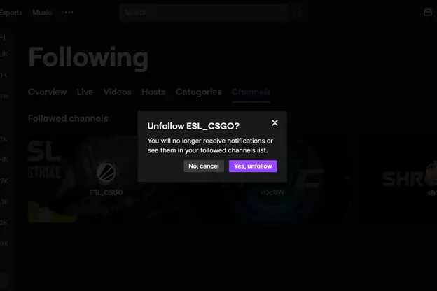 how to mass unfollow on twitch