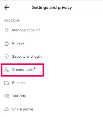 go to tiktok creator tools