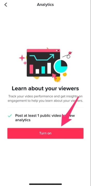 turn on tiktok analytics