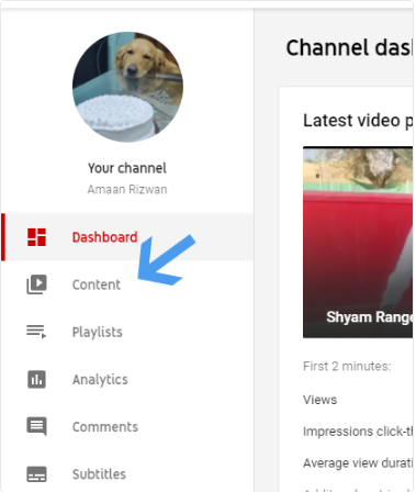 channel dashboard