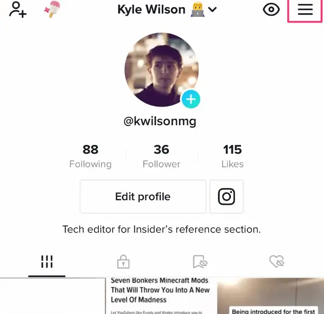 tiktok profile