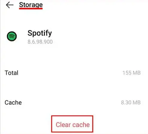 spotify Clear Cache