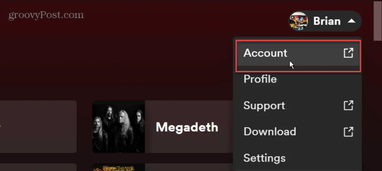 Account option