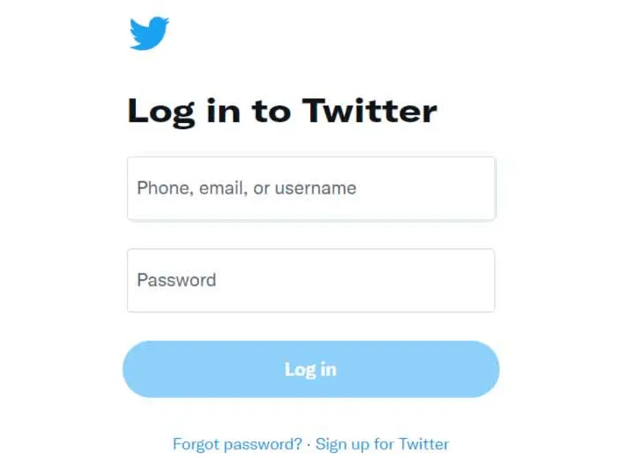 log into twitter