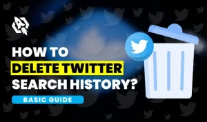 how to delete twitter search history